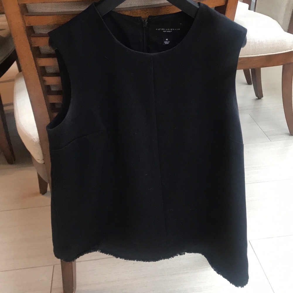 Victoria Beckham for Target Black Top with Trim